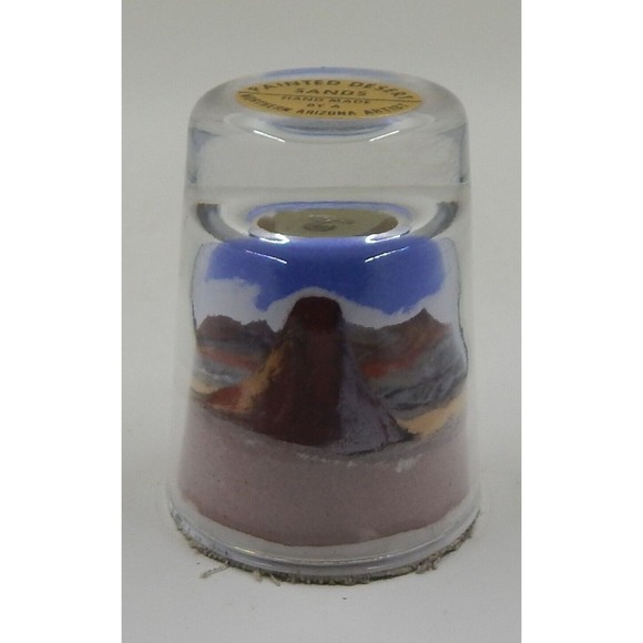 Painted Desert Sands Landscape Shot Glass Paperweight Sculpture Arizona - Picture 7 of 7